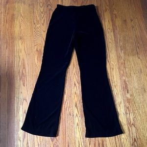 H&M black velvet bell bottom pants